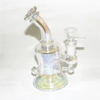 6.1 inch Hookah Mini Glass Beaker Bong Dab Rigs 14mm Female Joint With Bowl Glass Bubbler Water Pipes Oil Rig Ash Catcher