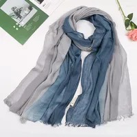 Scarves Unisex Style Cotton Hijab Linen Designer Scarf Women Solid Color Long Women's Shawl Fashion Snood Handkerchief