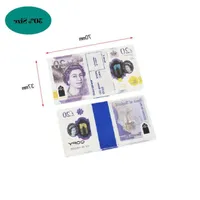Prop Money Toys UK GBP 10 Notes Video 20 50 50イギリスの偽の記念または子供用パウンドギフトFilm236pクリスマスおもちゃXitls