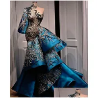 Prom Dresses 2021 Plus Size Arabic Aso Ebi Luxurious Stylish Sexy Lace Beaded Mermaid Evening Formal Party Second Reception Gowns Dr Dhauz