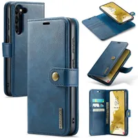 DG.MING 2in1 Leather Wallet Cases For Samsung S23 Plus Note 20 Ultra A32 4G A23 5G Magnetic Removable Detachable Flip Cover Metal Button Business Card Stand Pouch