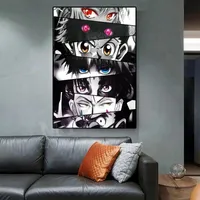 Manga Art malarstwo obrazu na ścianę oka płótno japońskie dekoracyjne plakaty do drukowania Mural Mural's Sypialnia Anime Arts Living H Kpsa