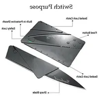 Portable Thin Credit Card Lot Survival Wallet Pocket Knives Folding Knife Micro Aweom