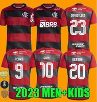 Maglie da calcio GEON FLAMENGO 2023 2024 FINAL DA Libertadores David Luiz E.Ribeiro Gabi 23 24 Shirt di calcio Vidal Pedro de Arrascaeta Campeao Fan Player Versione