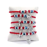 Charm Bracelets Lucky Red String Bracelet Blue Turkish Evil Eye For Women Men Handmade Friendship Jewelry Gifts Drop Delivery Dhtm4