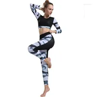 Active Sets Breathable O-neck Tracksuits And Long Pant Women 2 Piece Set Gym Fitness Workout Sportwear Clothing Lady Exercise Yoga