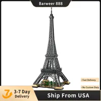 Novos ￭cones edif￭cios modulares bloco Eiffel Tower Modelo 10001pcs Bloco de constru￧￣o Bricks Toys Kids Presente Compat￭vel com 10307