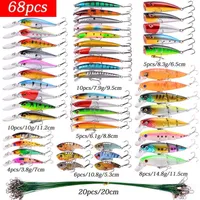 Baits Lures Almighty Mixed Fishing Lure Kits Wobbler Crankbait Swimbait Minnow Hard Spiners Carp Bait Set Tackle 230201