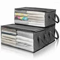 Storage Bags Clothes Collapsible Non-woven Waterproof Dust-proof Portable Closet Organizer Pillow Quilt Blanket Finish Bag 1pcs