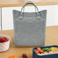 Storage Bags Est Arrival Lunch Bag Solid Color Large Capacity Box Thermal Handbag For Kids Adults