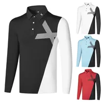 Outdoor T-Shirts Golf Clothing Men's Autumn Long-Sleeved Top Comfortable Casual Stretch Sports POLO Shirt Anti-Pilling Fashion T-Shirt 230201