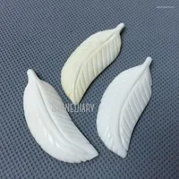 Pendant Necklaces PM2258 Natural White Ox Bull Bone Leaf Shape Charms Accessories Bohemian Boho Style For Jewelry Making