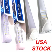 Led Tube Lights 144W 8Ft 4Ft 72W Integrated T8 SMD2835 High Bright Transparent Cover AC 85-265V Linkable Low Bay Shop Wall Ceiling Mounted Lights oemled