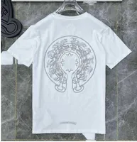 Classic Fashion Ch Mens t Shirts Sanskrit Letter T-shirt Horseshoe Cross Pattern Tshirts Designers Hip Hop T-shirts Woman Summer Tops Tees 4 WYON