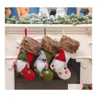 Christmas Decorations Knitted Face Less Socks Stockings Candy Gift Word Tree Pendant Drop Delivery Home Garden Festive Party Supplies Dhzgd
