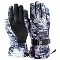 Ski Gloves Winter Snowboard PU Leather Non-slip Touch Screen Waterproof Motorcycle Cycling Fleece Warm Snow Unisex 230201