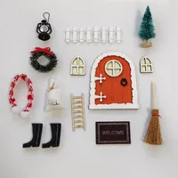 Christmas Decorations 1 Set Attractive Dollhouse Glowing In The Dark Novelty Miniature Scarf Pouch Rug Lantern Playset