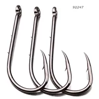 12 Sizes 6#-6/0# 92247 Baitholder Single Hook High Carbon Steel Barbed Hooks Asian Carp Fishing Gear 200 Pieces / Lot FH-4