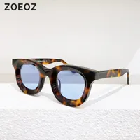 Sunglasses Vintage Thick Frame Round Women Fashion Designer Trend Punk Hip Hop Sun Glasses For Female UV400 Men