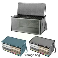 Storage Bags Non-woven Foldable Box Quilt Folding Organizer Moisture-proof Wardrobe For Clothes Dust-proof Bag U2N6