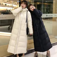 Women's Trench Coats Women's 2023 Cotton Clothes Winter Korean Version Loose Long Section Over Knee Thickening Fashion Oversize Jacket