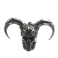 Pendant Necklaces Unisex 316L Stainless Steel Punk Gothic Skull Oxhead