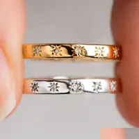 Band Rings Women Girls Stainless Steel Simple Ring Jewelry Gifts Birthday Friend Couple 2022 Drop Delivery Dhi9X