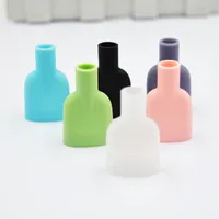 FreeDHL Transparent Disposable flat Drip Tip Packing Mouthpiece Silicone Test Tips For relax Pod Best Vape Cover Ecig