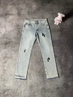23SS PARIS ITALY Скипные джинсы повседневные уличные модные карманы теплые мужчины женщины пары избыточного корабля 0203