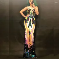 Сценя Wear Indize Sexy Singer Sequin одежда Club Pole Dancing Party Clothing Jazz Dance Costume Performance Fish Hail DJ123