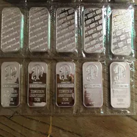 5 One Magnetic Pcs Non Mm Real Silver Bar Number Northwest Bullion Coin 50 X 28 Oz A Plastic Package Plated Vacuum Row Barhig Qoast