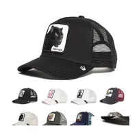 Kogelcaps dierenvorm geborduurd honkbal pet modemerk hoed ademende mannen vrouwen zomer mesh drop levering accessoires hoeden sc dhkie