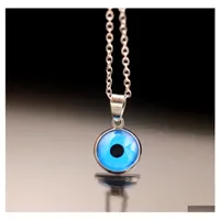 Pendant Necklaces Turkish Symbol Evil Eyes Necklace Resin Bead Glass Blue Eye Drop Delivery Jewelry Pendants Dhy5X