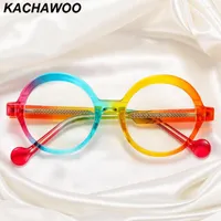 Sunglasses Kachawoo Tr90 Round Glasses Blue Light Blocking Candy Color Acetate Frame Men Women Birthday Gifts Clear