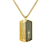 Chains MADALENA SARARA Christian Bible Style Titanium Steel Pendant Chain Necklace Gold Silver Color Quality