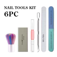 Nail Art Kits Manicure Set File For Gel Polish Tools Kit Finger Margin Oil Dust Pen Brush Dead Skin Scissors DIY