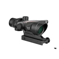 Rozpadki polowań 4x32 Riflescope Trij Acog Real Fibre Optics Green Red Dot Taktyczne optyczne dostaw