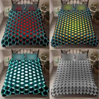 Bedding Sets 3D Print Honeycomb Geometric Duvet Cover Pillowcase 2 3pcs Twin Queen King Size Bed Clothes For Adult Home Textiles