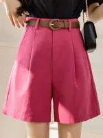 Women's Shorts Cargo Pants Women 2022 Summer New Arrival High-Waisted Casual Fashion Loose A-line Wide Leg Belt Straight W1110 Y2302