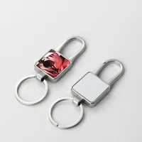 Sublimation Blank Heat Transfer Keychain Key Rings for DIY Crafts Supplies Ideas Gift for Mother's Day Father's Day B235