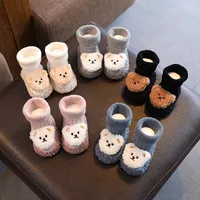 First Walkers Thick Plush Cotton Shoes In Autumn And Winter Warm Socks For Boys Girls Baby Walking 1 Year Old 0-6-1