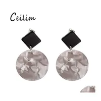 Charm Fashion Women Jewelry Geometry Colorf Acrylic Drop Earring f￶r Rhombic Circar Designer Personliga ￶ronringar Leverans￶rh￤ngen Otcge