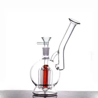 Hookahs Glass Bong Oil Burner Pipe 14mm Female Heady Achcatcher Bongs Inline Arm Tree Filter Thick Oil Rigs Wax Recycler Bong with 30mm Oil Bowl Cheapest