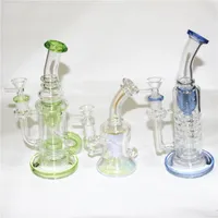 Klein Tornado Percolator Glass Bong Hookahs Recycler Water Pipes 14mm Female Joint Oil Dab Rigs With Bowl