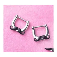 Nose Rings Studs False Noses Stud Beard Stainless Steel Ring Noseclip Fashion Trend Nasal Clip Puncture Jewelry Ornament 3 5Ll Y2 Dhbpg