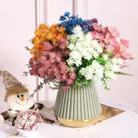 Dried Flowers Nordic Style Silk Artificial Monarch Flower Fake Plants Wedding Christmas Home Garden Hotel Decor Table Display Photo Props 0201