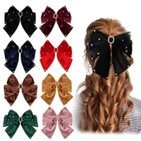 Haarclips Bronrettes Korea Style Haarspeld Sweet Pearl Floral Bow Ponytail Holder Women Fashion Hair Accessoire