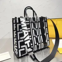 2023 Tote Shopping Bag Handbag Messenger Shoulder Bag Large Letter Genuine Leather Hardware Detachable Wide Shoulder