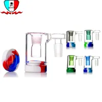 Glass Reclaimer with Silicone Container Smoking Accessories Glass Bongs Dab Rig Water Pipe Bong