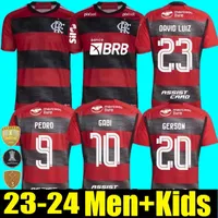 Cr Flamengo Soccer Soccer Fan Fan Player Versione Flamenco 23 24 David Luiz Diego E.Ribeiro Gabi Away Shirts da calcio 2023 2024 Pedro de Arrascaeta Men Kids Kits